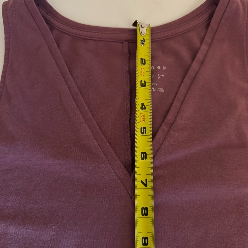 A New Day Women's Medium Sleeveless V-Neck Pullover Mauve Pink Summer Mini Dress - Picture 9 of 11